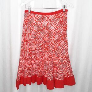 Fei Orange & White Squiggle Skirt